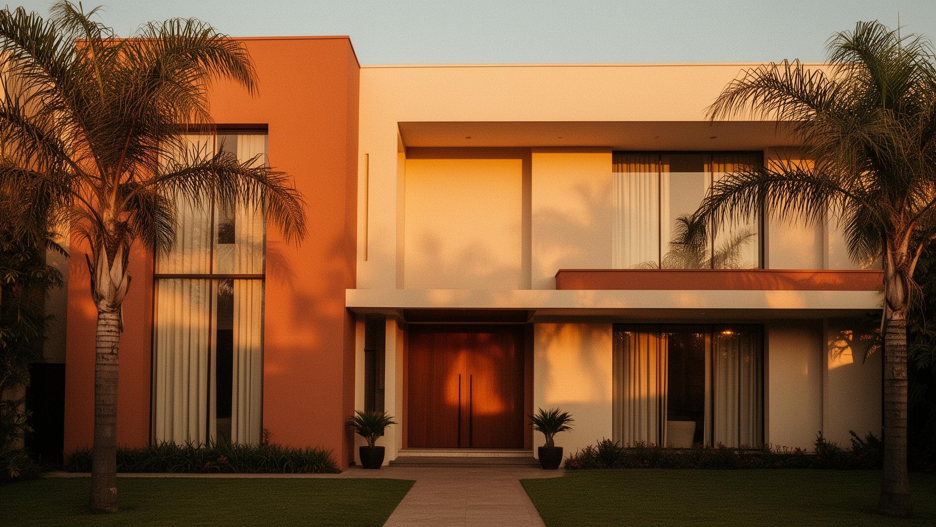 Residencia premium en Lima al atardecer